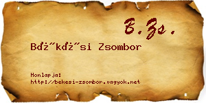 Békési Zsombor névjegykártya