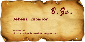 Békési Zsombor névjegykártya