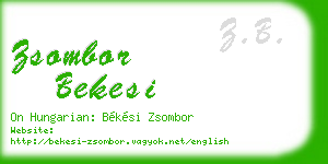 zsombor bekesi business card