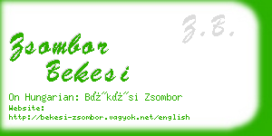 zsombor bekesi business card